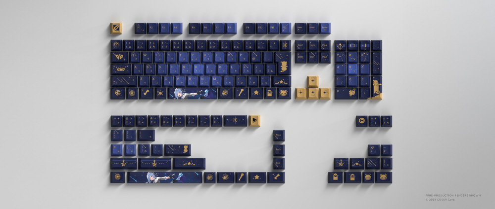 ゲーミングマウスパッド [900x400mm] ＋キーキャップ Hoshimachi