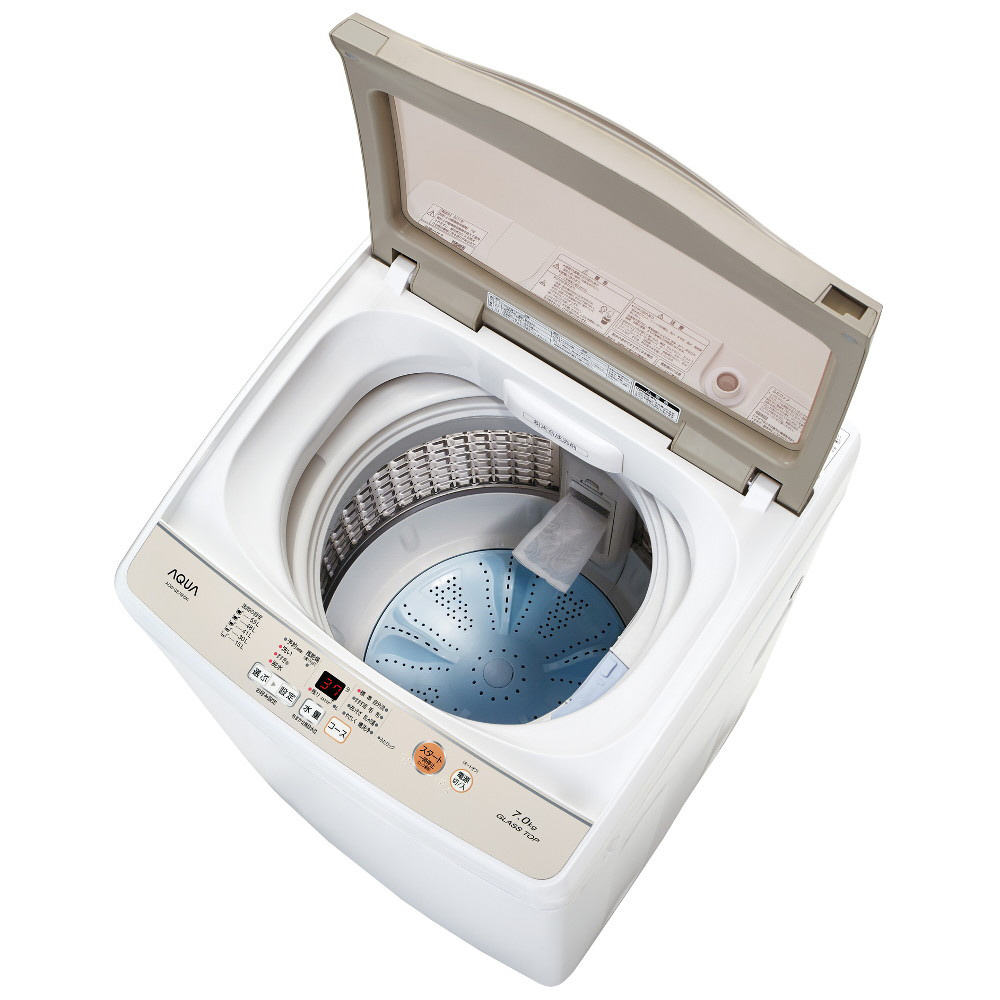 【アウトレット品】 全自動洗濯機7kg ホワイト ［洗濯7.0kg /乾燥機能無 /上開き］ 【生産完了品】