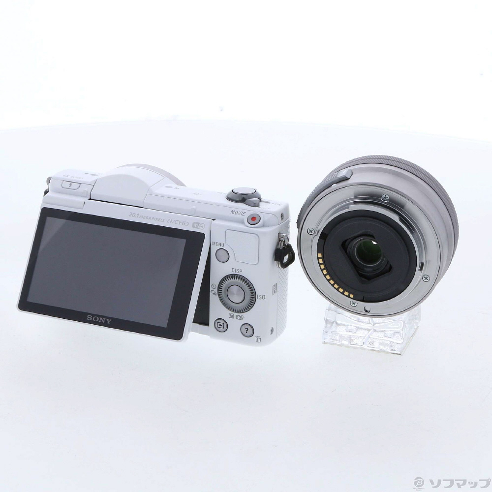 買取】α5000 ILCE-5000L W JE3 パワーズームレンズキット ホワイト 