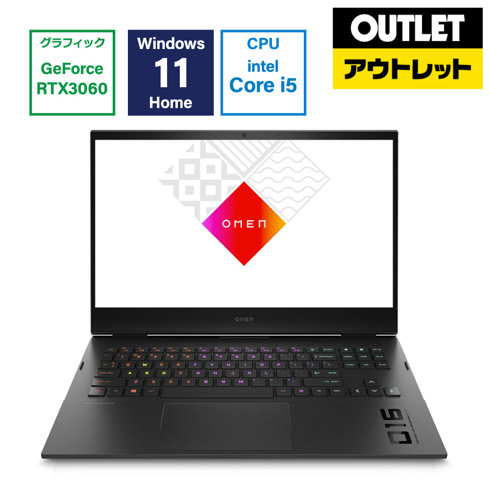 ゲーミングノートパソコン OMEN by hp 16-b0150TX 4V2E7PA-AAAA [16.1型フルHD /Core i5  /SSD：512GB /メモリ：8GB /GeForce RTX 3060]【数量限定品】