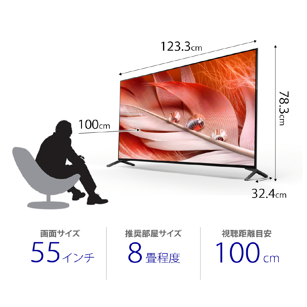 SONY ソニー 55型 4Kテレビ XRJ-55X90J 液晶TVジャンク - テレビ/映像機器