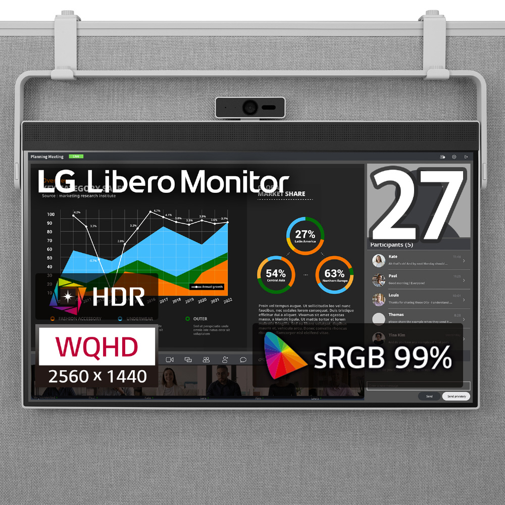 USB-C接続 PCモニター＋ウェブカメラ Libero Monitor 27BQ70QC-S [27型 /WQHD(2560×1440）  /ワイド]【外箱不良品】｜の通販はソフマップ[sofmap]