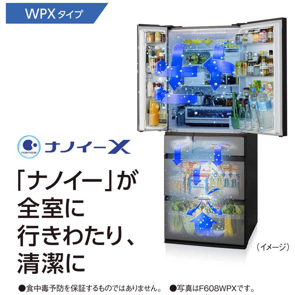 《基本設置料金セット》 冷蔵庫 WPXタイプ オニキスミラー NR-F608WPX-X [6ドア /観音開きタイプ /600L]【生産完了品】