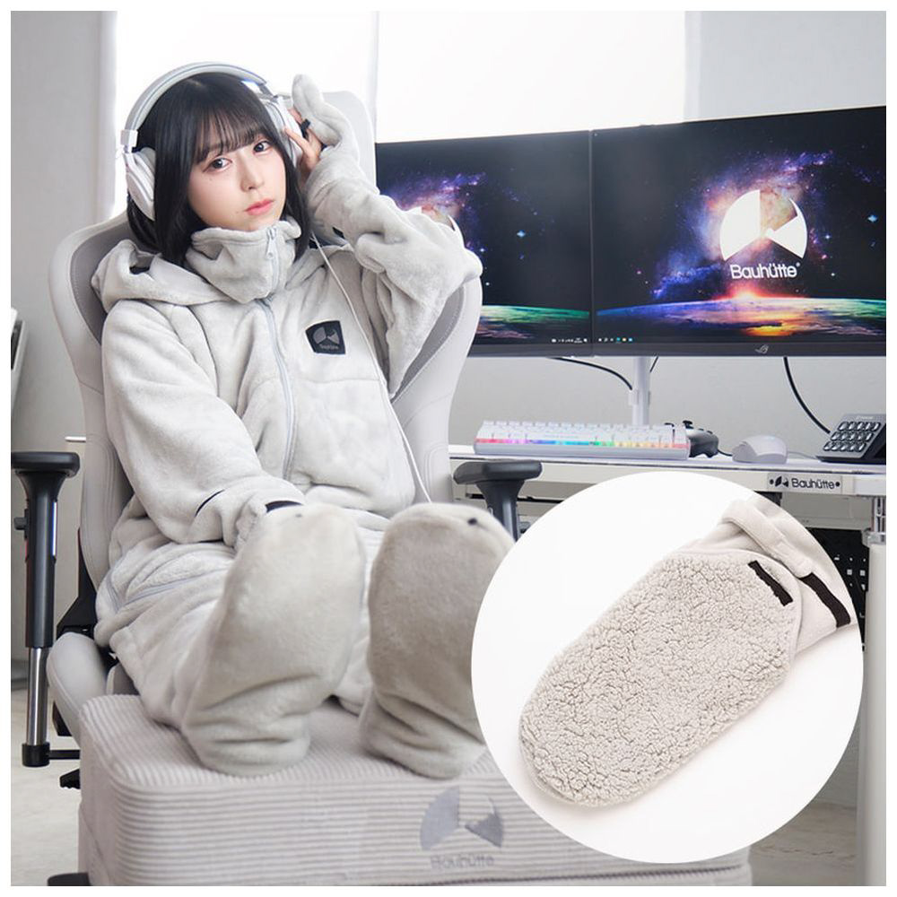 ゲーミング着る毛布〕ダメ着 4G ネクスト Mサイズ グレー HFD-4G