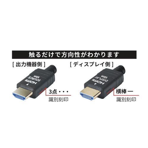 10m 光ファイバHDMIケーブル ブラック HDM10P-A6 ［10m /HDMI