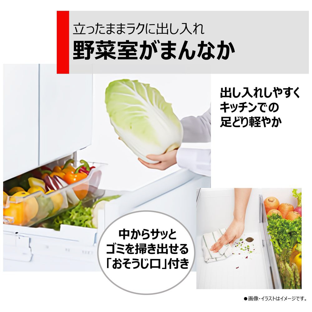 冷蔵庫 グランホワイト GR-W600FH-EW [幅68．5cm /601L /6ドア 