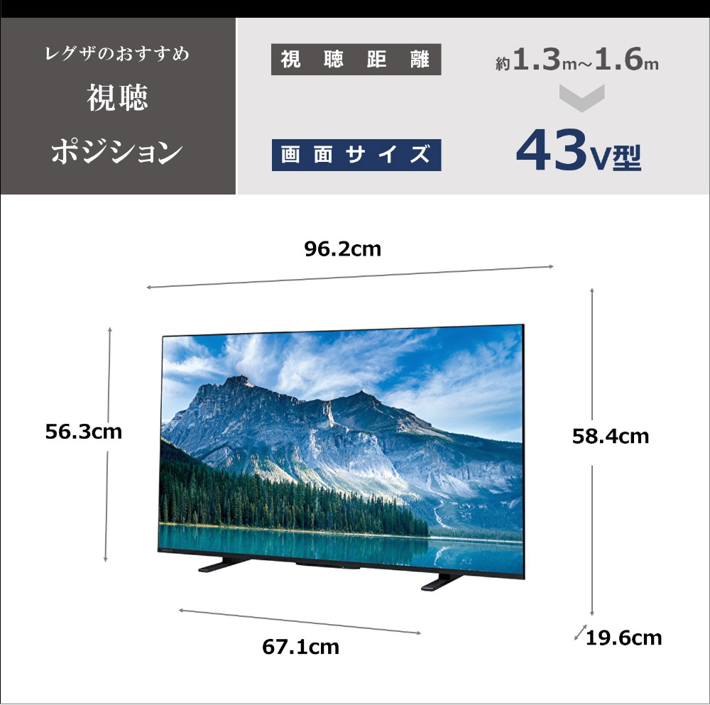 液晶テレビ REGZA(レグザ) 43M550M [43V型 /Bluetooth対応 /4K対応 /BS