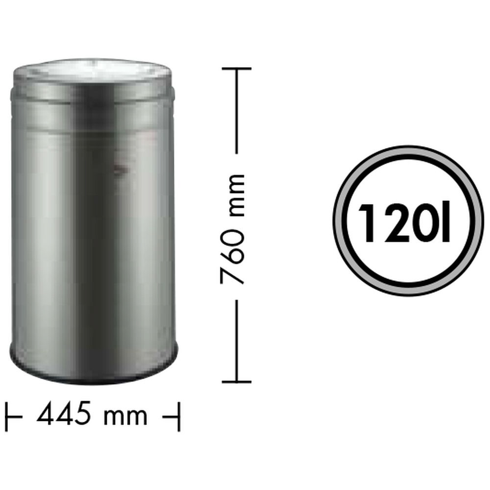 スイングダストビン120L BIG SWING グラファイトメタリック 350931-13