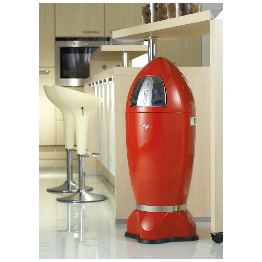 スペースロケットビン＆メタルライナー35L SPACEBOY レッド 138631-02 