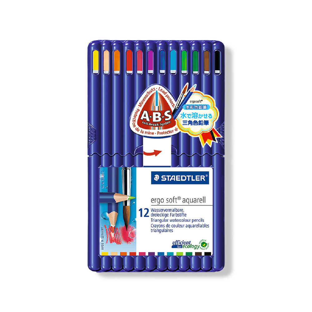 ステッドラー 色鉛筆 ジャンボ 3色(赤・青・黄) 油性色鉛筆 ノリス