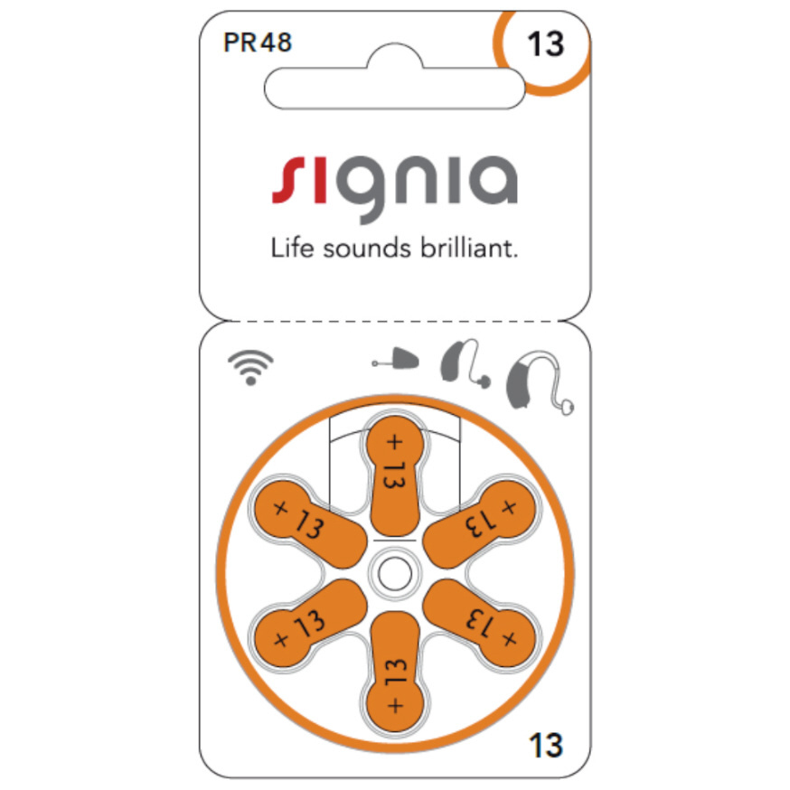 補聴器用電池 空気電池 signia（シグニア） [6本 /PR48(13)]｜の通販は