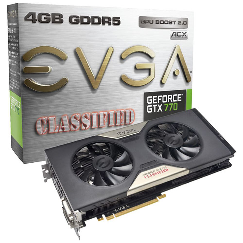 グラフィックボード　GeForce GTX 770 4GB Dual Classified w/ EVGA ACX Cooler ※生産終了に伴い、初期不良等の場合は返品でのご対応となります。