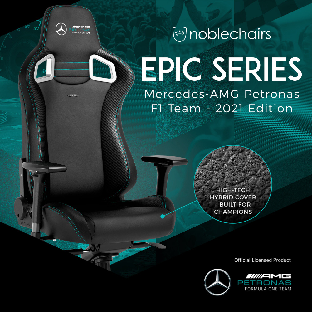 NBL-EPC-PU-MPF-SGL ゲーミングチェア EPIC Mercedes-AMG Petronas Formula One Team  2021 Edition マットブラック｜の通販はソフマップ[sofmap]