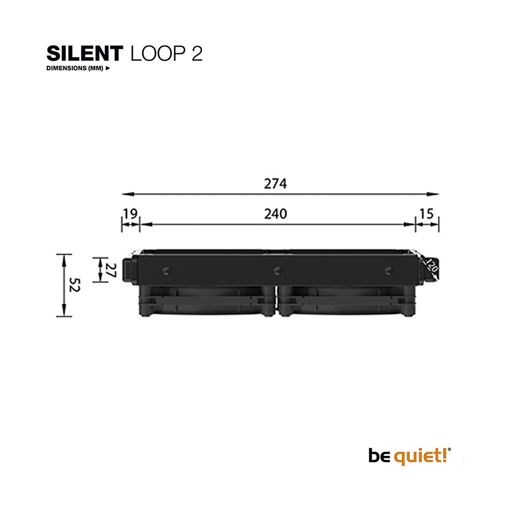 be quiet! SILENT LOOP 2 240mm 簡易水冷クーラー Be Quiet! Silent Loop 2 240MM AIO CPU Cooler - Azio Online