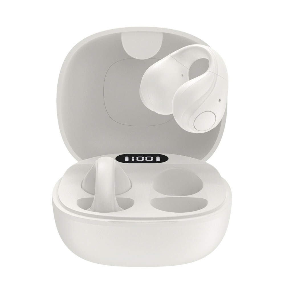 オープンイヤーワイヤレスイヤホン イヤーカフタイプ ホワイト GH-OWSB