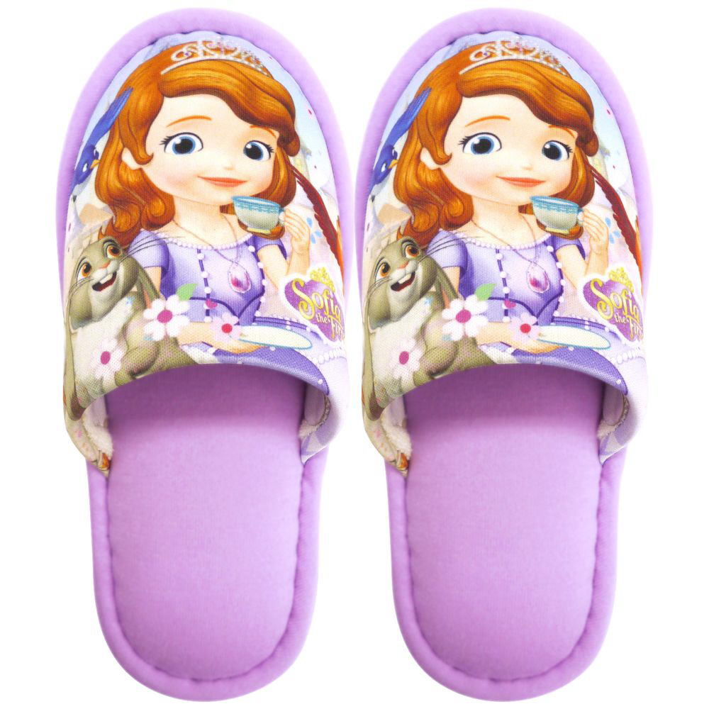 子供外縫いスリッパ 適応サイズ： 約18～20cm ディズニー ちいさな