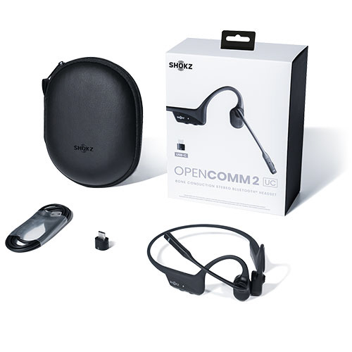 ブルートゥースイヤホン 耳かけ型 骨伝導 OpenComm2 UC USB-C SKZ-EP