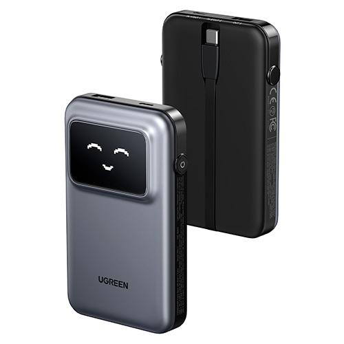 UGREEN Uno 10000mAh ケーブル内蔵型モバイルバッテリー メタリック