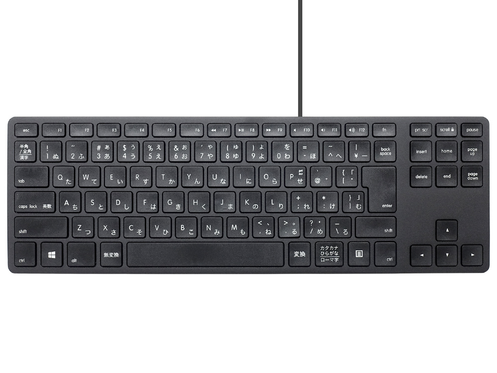 キーボード USB-Aハブ搭載 Wired Aluminum Tenkeyless keyboard for PC