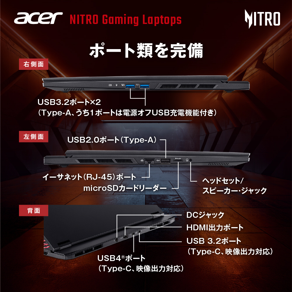 ゲーミングノートPC AN16S-61-A93Z57T/E Acer Nitro 16S AI Nitro