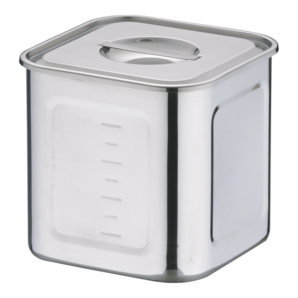 ［AKK05018］ ＳＡモリブデン深型角キッチンポット 目盛付　　　１８ 4520785076169 ポイント5倍 新品ＳＡモリブデン深型角キッチンポット 目盛付１８cm （AKK05018