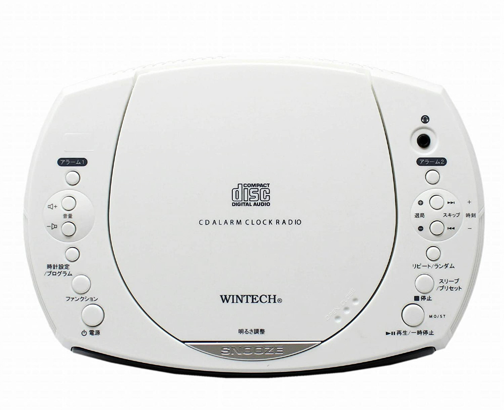 WINTECH AM FMデジタルチューナー(FMワイドバンド対応)搭載CDカセットミニコンポ ブラック リモコン付属 KMC-113