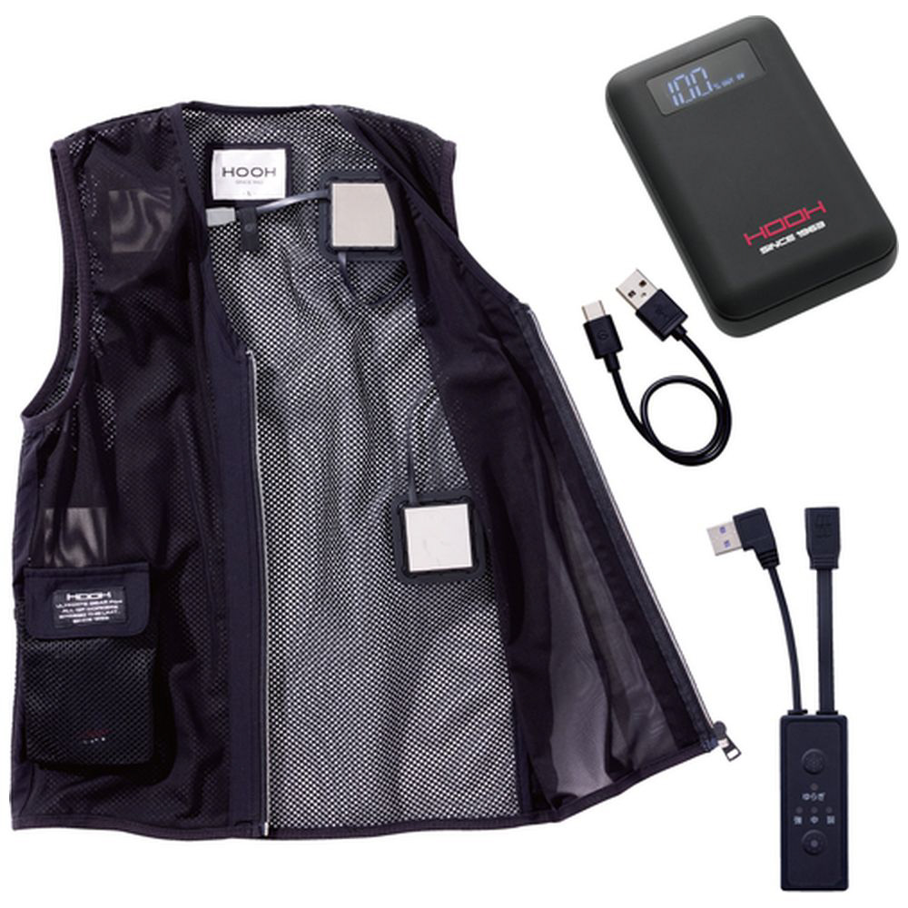 HOOH ペルチェベストセット（四角形） LL ブラック｜の通販は