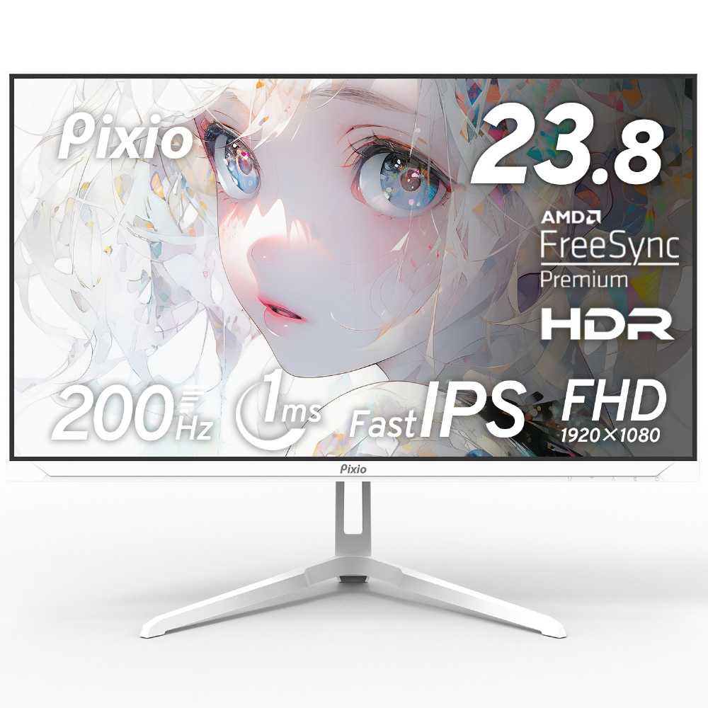 PX248WAVEW-O ゲーミングモニター PX248 Wave ホワイト ［23.8型 /フル 