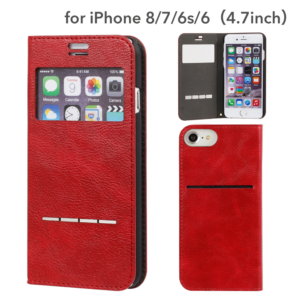iPhone 8/7/6s/6専用]CERTA FLIP ケルタフリップ窓付きダイアリー