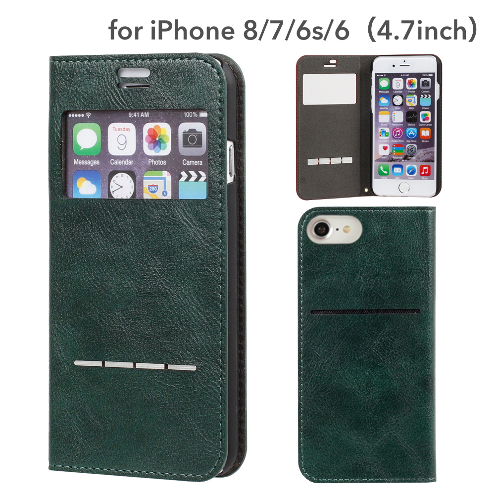 iPhone 8/7/6s/6専用]CERTA FLIP ケルタフリップ窓付き