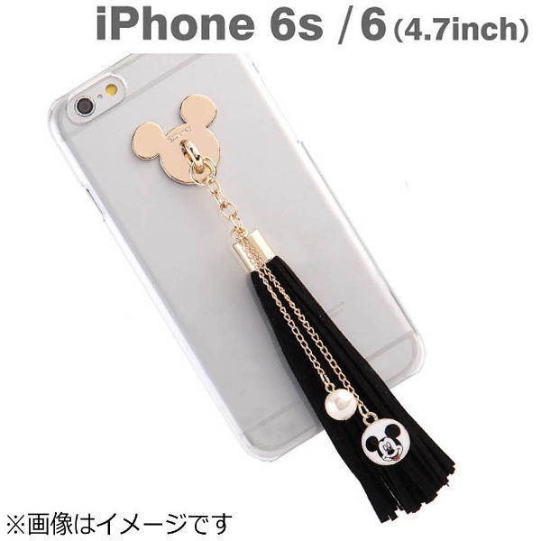 iPhone 6s／6用　タッセルクリアケース　ディズニー・ミッキー　IP6SDSタッセルクリアケースMK 【864】
