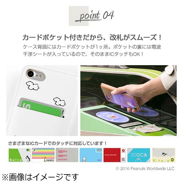 iPhone 7用 PEANUTS/ピーナッツ フリップ窓付きダイアリーケース スヌーピー/犬小屋/ホワイト｜の通販はソフマップ[sofmap]