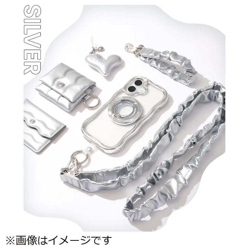 iPhone 15/14/13専用]iFace BeBling クリアケース iFace シルバー 41
