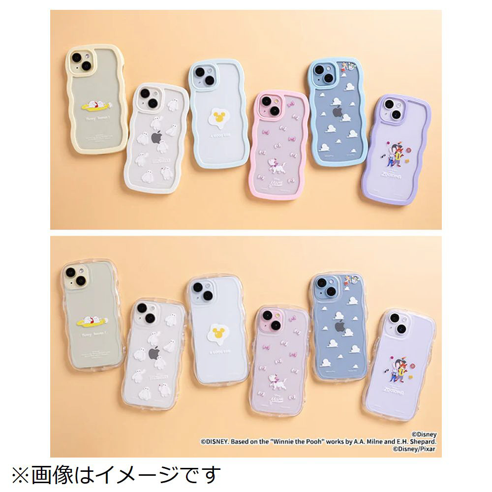 iPhone 16専用]ディズニーキャラクター うねうねケース ラベンダー