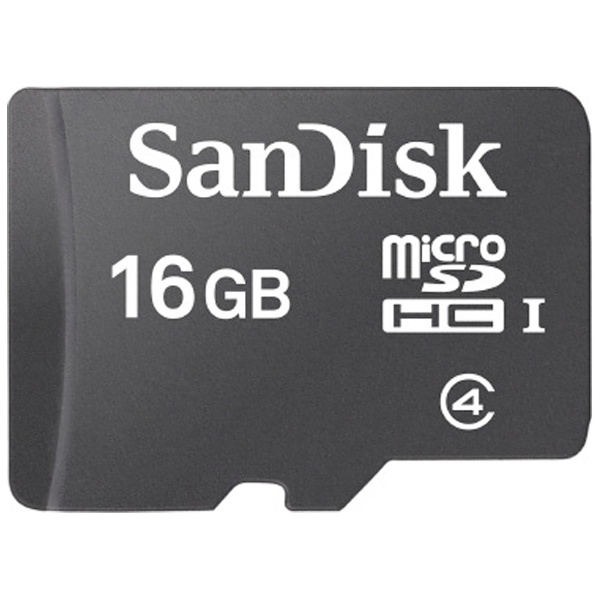 16GB・Class4対応microSDHCカード（SDHC変換アダプタ付） SDSDQ-016G-J35U [マイクロSD]