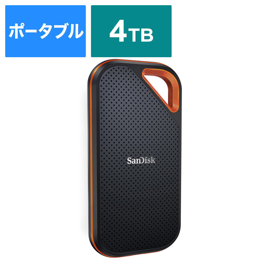 2TBですか4TBですかポータブルSSD PRO 4TB SDPS31H-004T-GBCND/E - 外