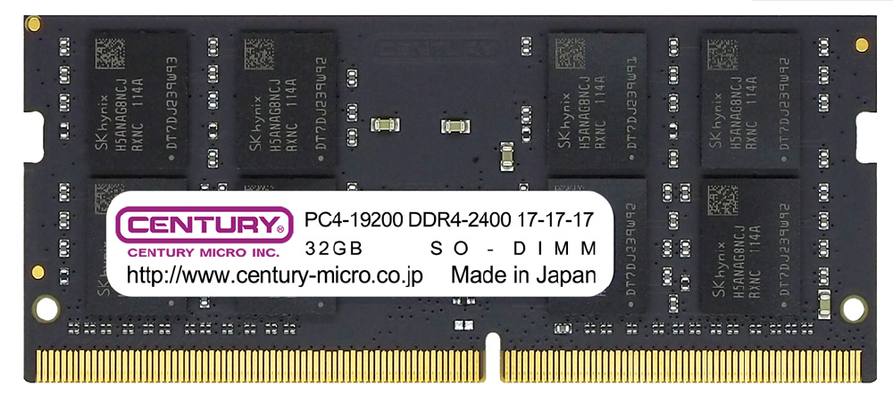 センチュリーマイクロ　DDR4 32gb 2枚セット(64gb) CENTURY DDR4 32GBメモリ 2枚組 センチュリーマイクロ DDR4 32gb 2枚