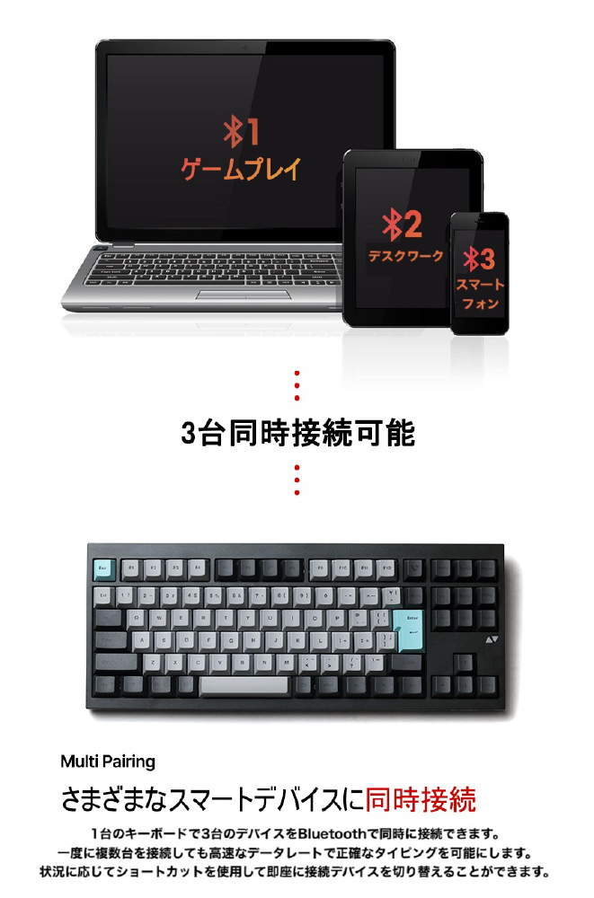 キーボード VARO(SILENT MINT) ブラック VM87-J-VSMB ［有線