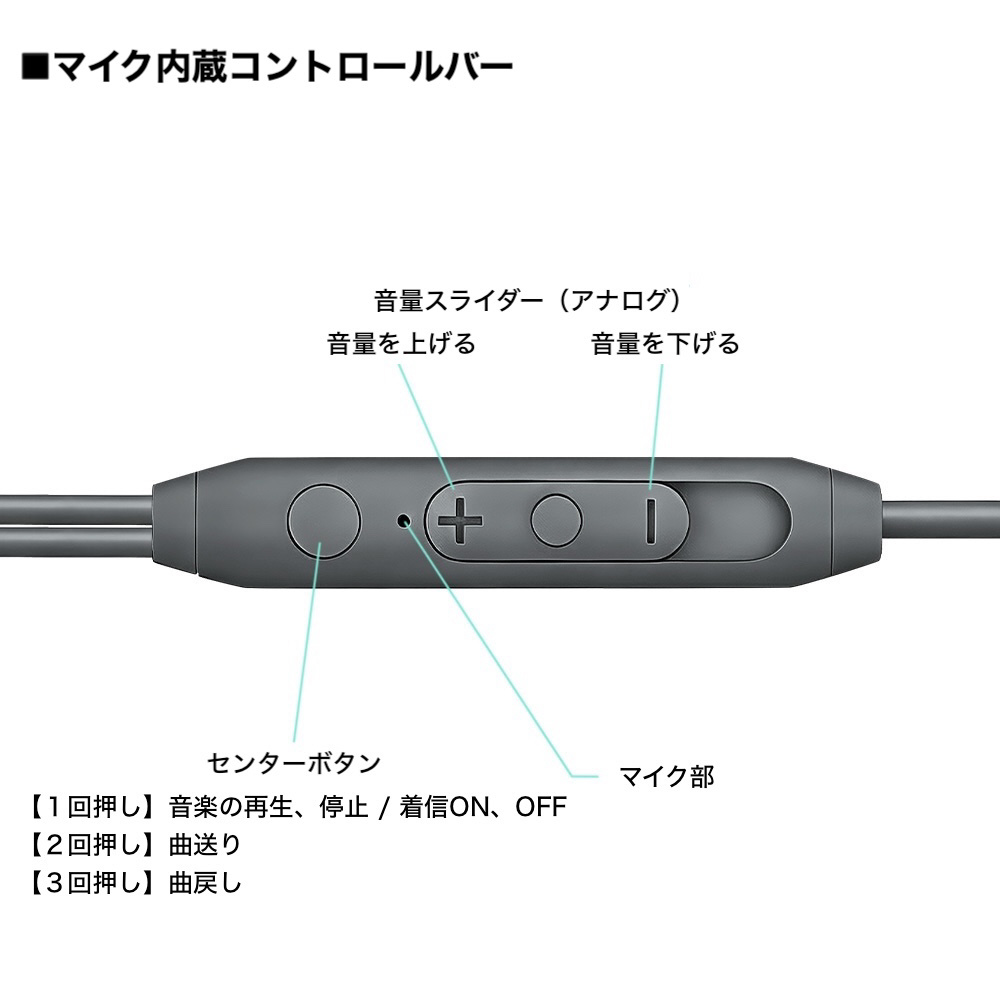 イヤホン カナル型 USB Type-C L型プラグ アッシュグレー FSY-CL02AG