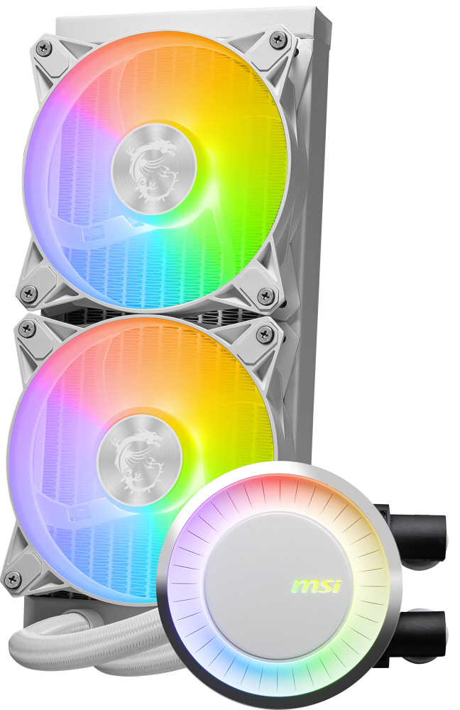 水冷CPUクーラー MAG CORELIQUID E240 WHITE ホワイト 120mmファンx2