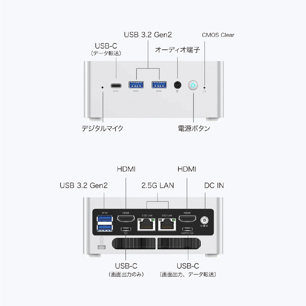 NAB5-16/512-W11Pro(12450H) デスクトップパソコン NAB5 ［モニター