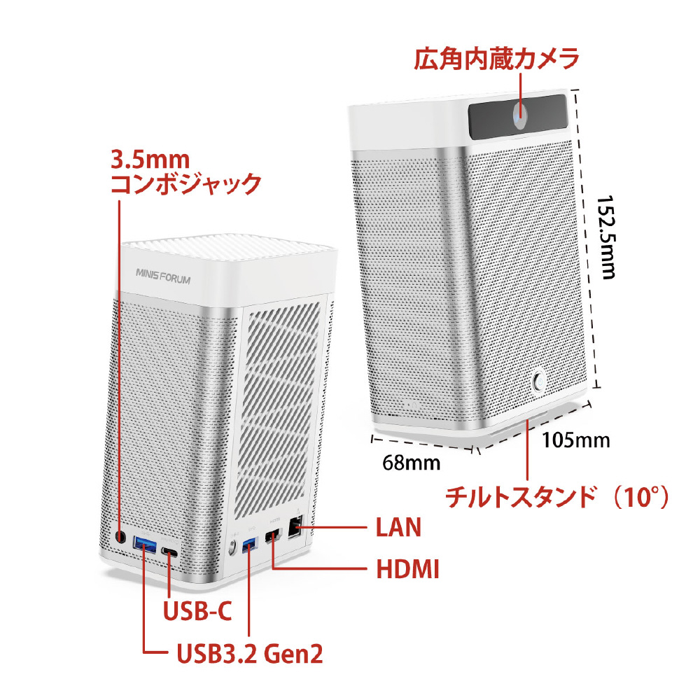 ミニPC Minisforum MC560 5625U/16GB/512GB Amazon.co.jp: ミニPC AMD Ryzen 5 5625U DDR4 16GB 512GB NVMe