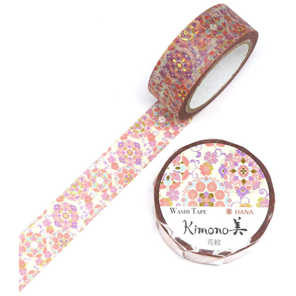 マスキングテープ 15mmx7m Kimono美[華HANA] 花紋｜の通販はソフマップ