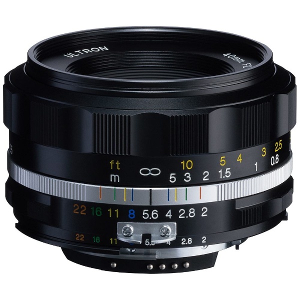 カメラレンズ 40mm F2 SLIIs CPU付きニコンAi-sマウント ブラックリム