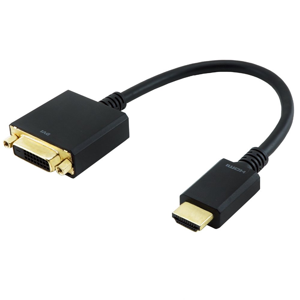 HDMI-DVI 変換アダプタ 15cm HDMIオス-DVIメス HADVF-706BB HORIC - AV