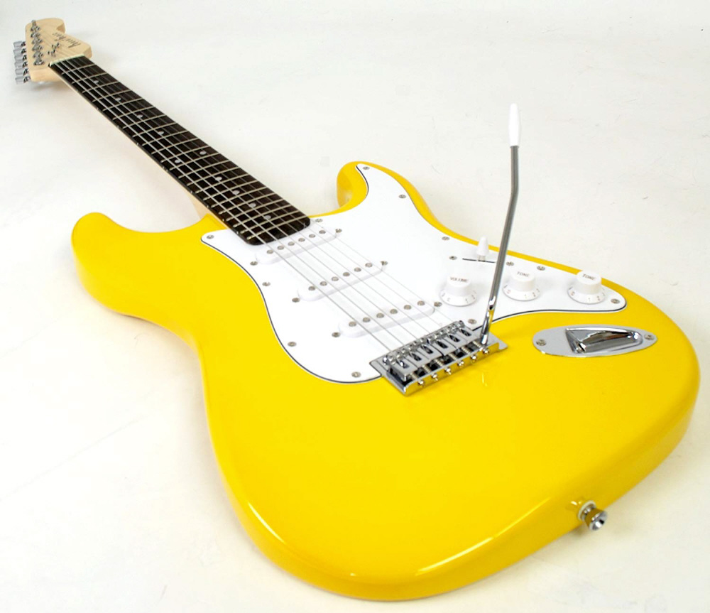 ピンバッジ エレキギター イエロー 黄色 - アクセサリー