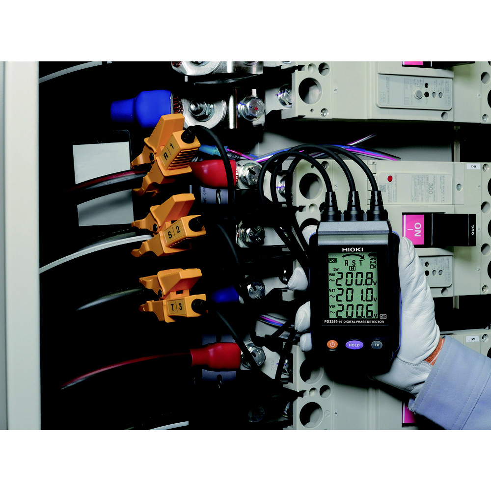 日置電機　電圧計測機能付き検相器　PD3259-50