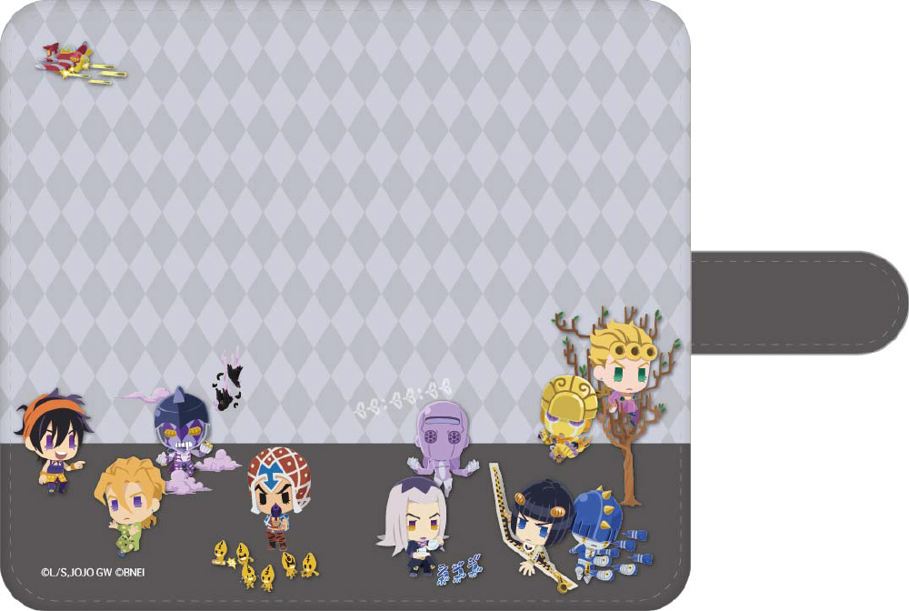 バンダイ ジョジョのピタパタポップ　スマートフォンカバー(M+) ブチャラティ ジョジョのピタパタポップ 汎用手帳型スマートフォンカバーM