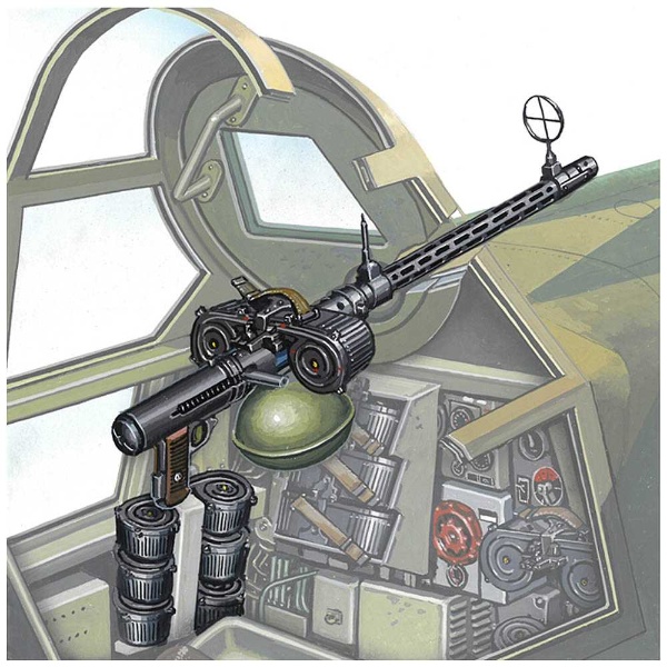 1/48 航空機用ナノ・アヴィエーションシリーズ MG15 7．92mm旋回機銃（海軍一式/陸軍九八式）　プラモデル 【864】