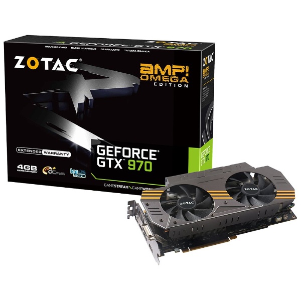 NVIDIA GeForce GTX 970 ［PCI-Express 3.0 x16・4GB］　ZOTAC GeForce GTX 970 AMP Omega （ゲームクーポン付属）　ZTGTX97-4GD5OMG02/ZT-90102-10P